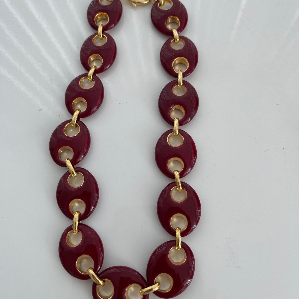 Francesca Bianchi Large Marina Burgundy/Maroon Necklace